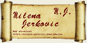 Milena Jerković vizit kartica